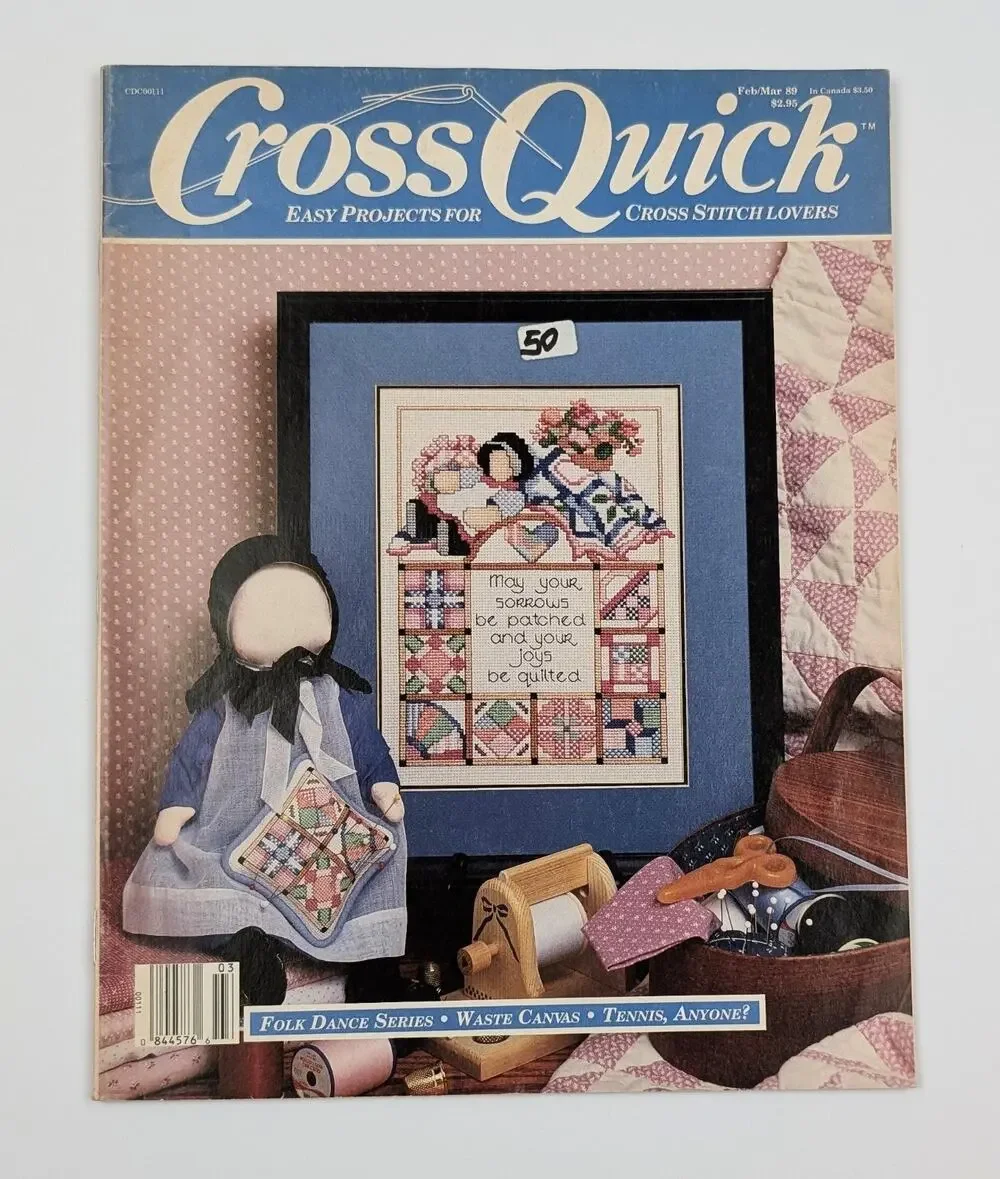 CrossQuick Magazine-Feb/March 1989-Vol 1, No 3-Patterns Inspiration Instructions